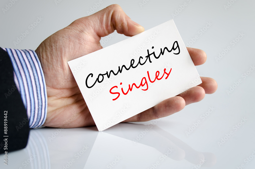 Connecting singles Text Concept Connecting singles Text Concept