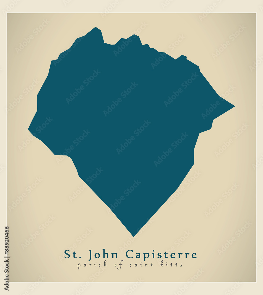 Modern Map - St. John Capisterre KN