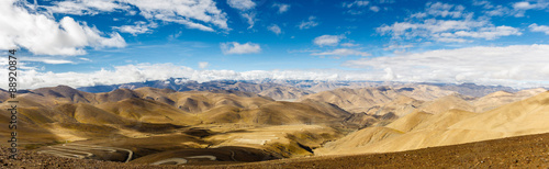 Mountain with blue sky in Tibet