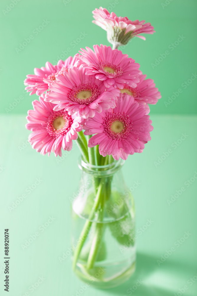 beautiful pink gerbera flowers bouquet in vase beautiful pink gerbera flowers bouquet in vase