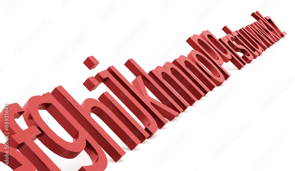Alphabet concept rendered on white background Alphabet concept rendered on white background