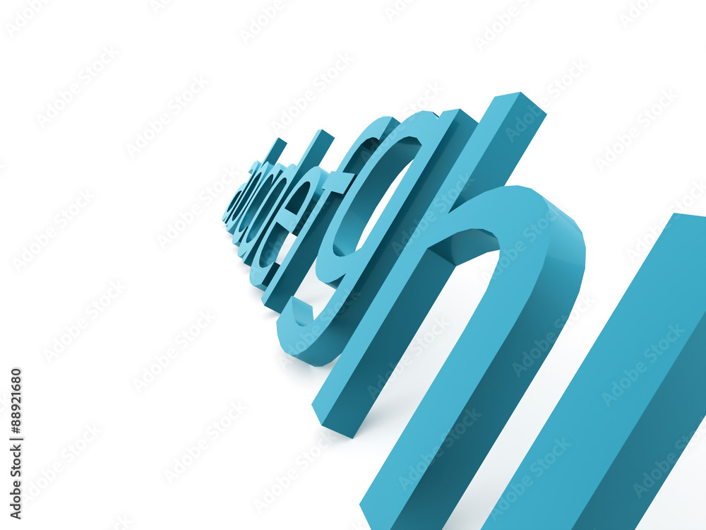 Alphabet concept rendered on white background Alphabet concept rendered on white background