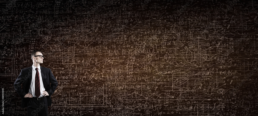Man at blackboard Man at blackboard
