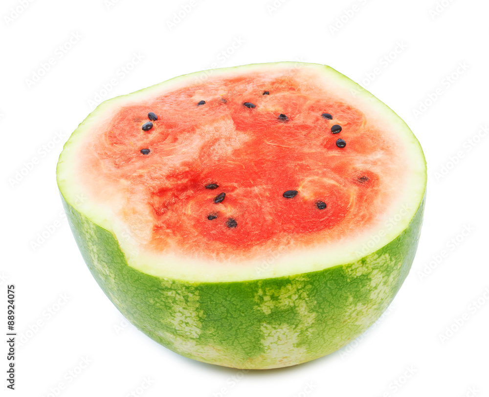 Half of watermelon on white Half of watermelon on white