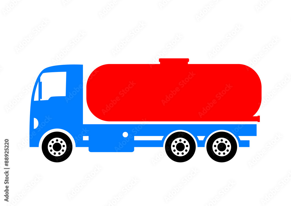 Truck icon on white background