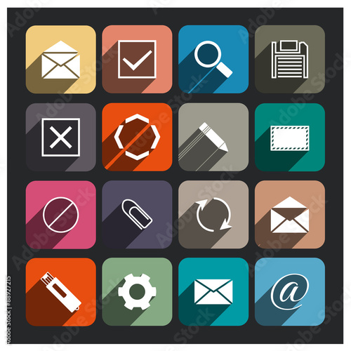 E-mail icon, vector illustration.