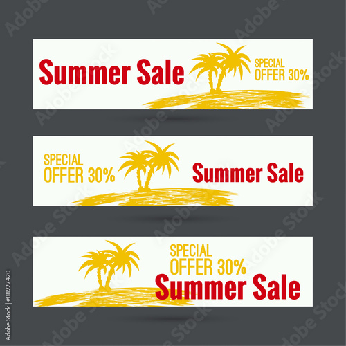 Summer sale design template.