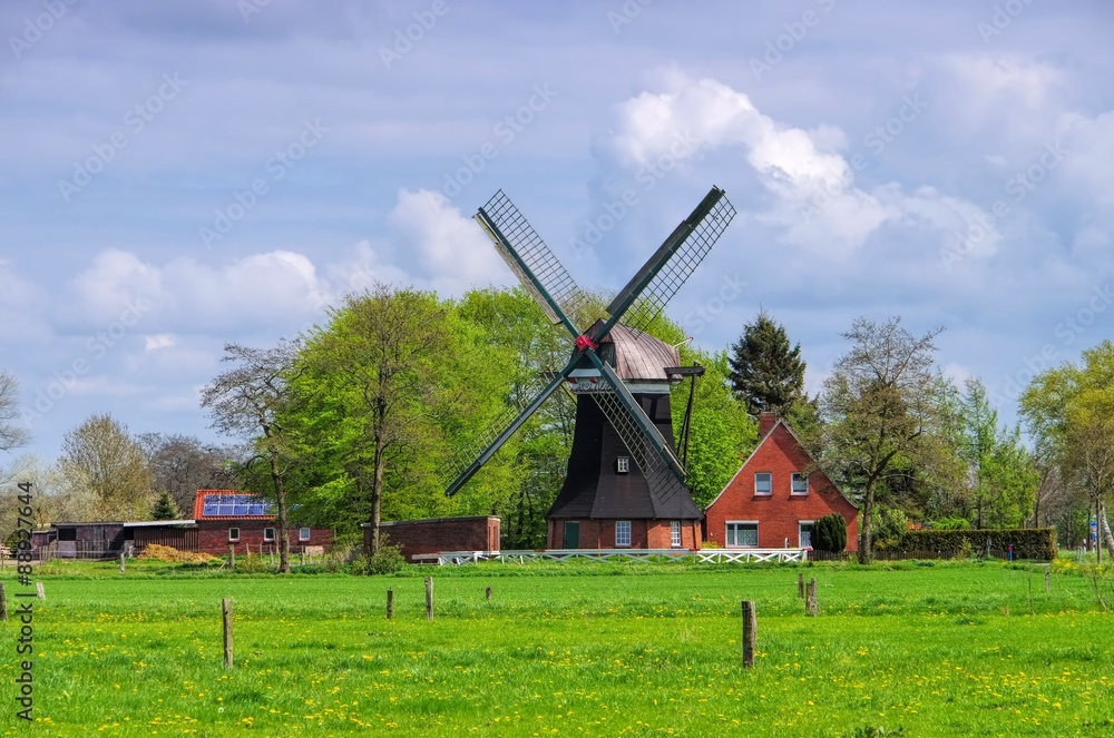 Fototapeta premium Tjaden Muehle - windmill Tjadenl 01