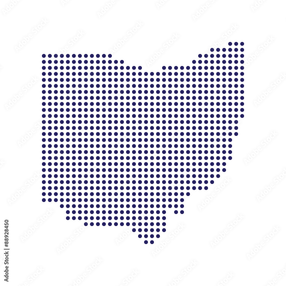 Ohio dots map logo