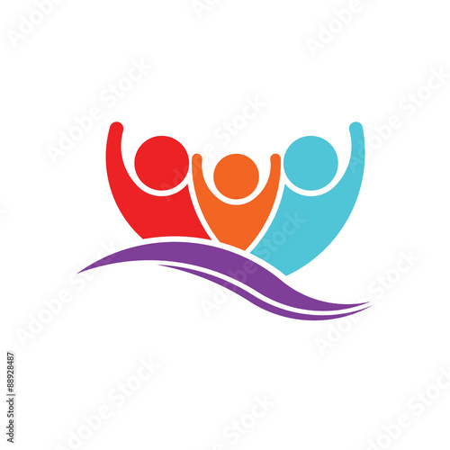 People graphic. Group of four persons