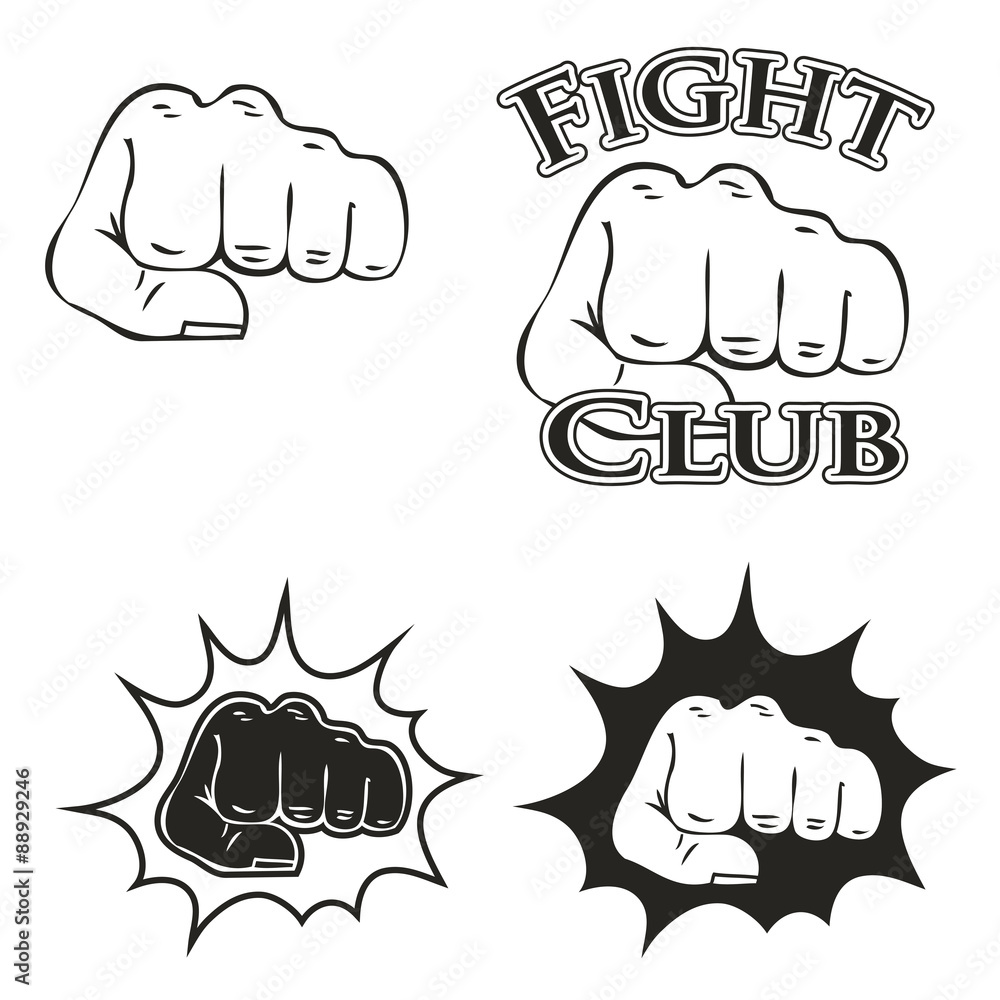 Obraz na płótnie logos with the image of a fist