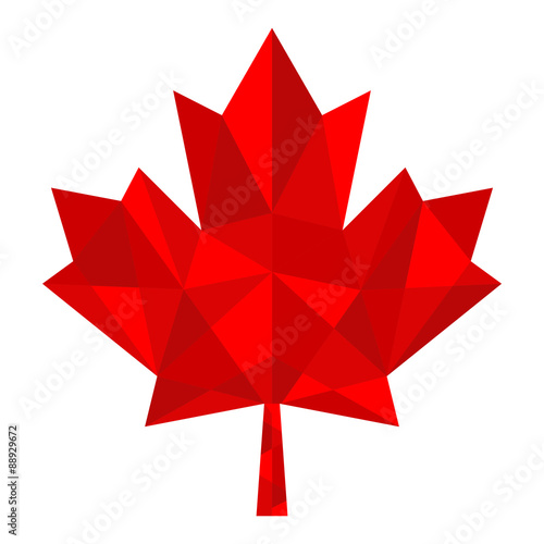 polygon red maple leaf