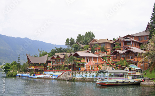 island Samosir on the lake Toba