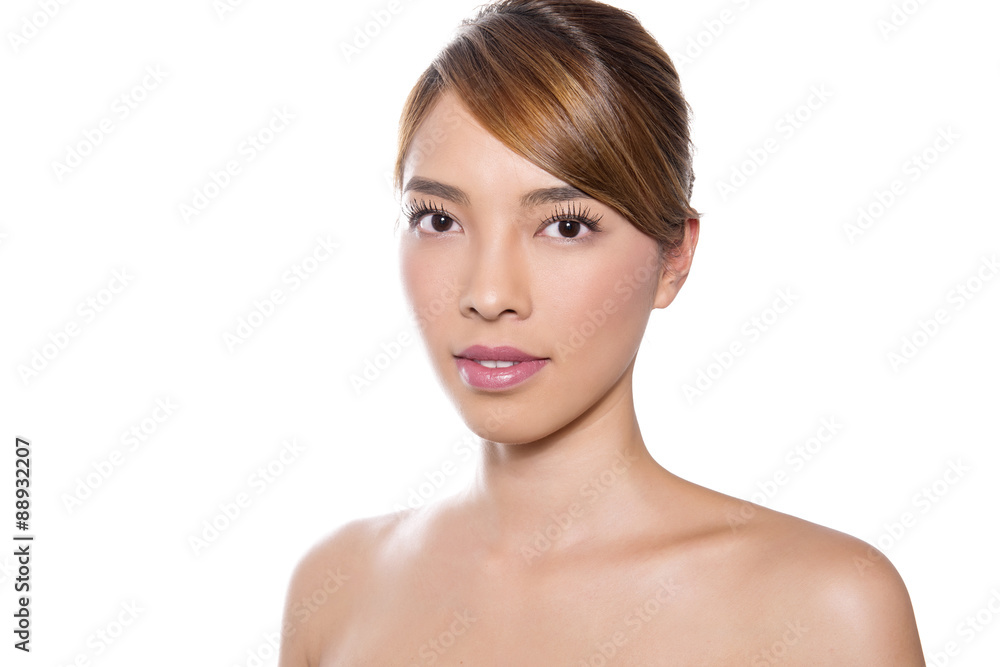 portrait of beautiful young asian woman with clear skin isolated on white portrait of beautiful young asian woman with clear skin isolated on white