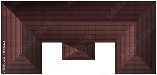 Top view of gray rooftop