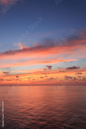 Offshore Sun Set (Red and Yellow Sky) © bomboman