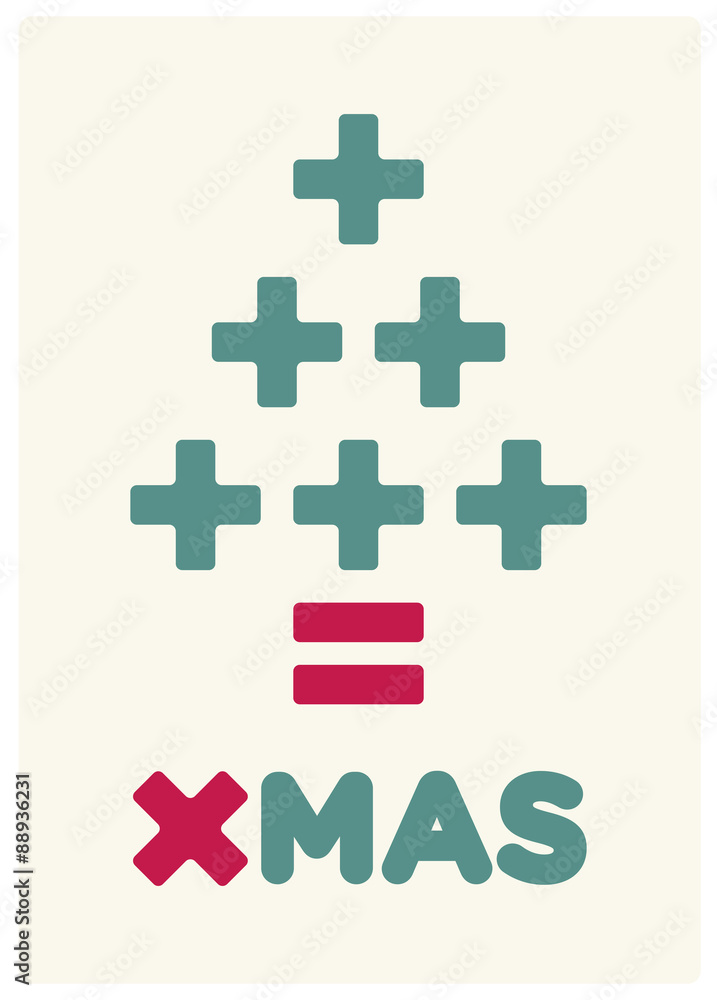 Obraz premium mathematical consumers Christmas card