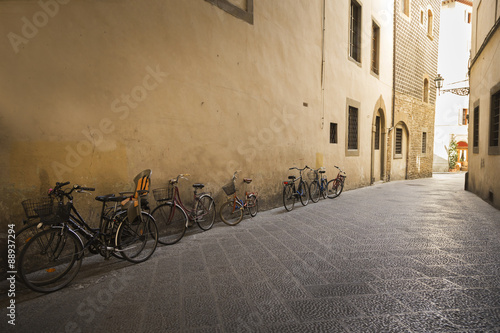 Bikes on the streets of Firenze  Florence  