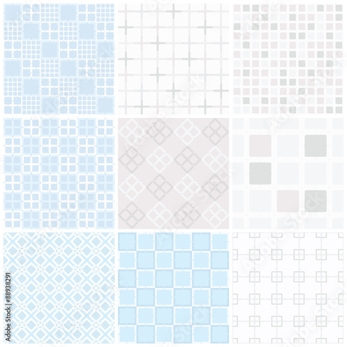 Seamless pattern set. Vector pastel background 