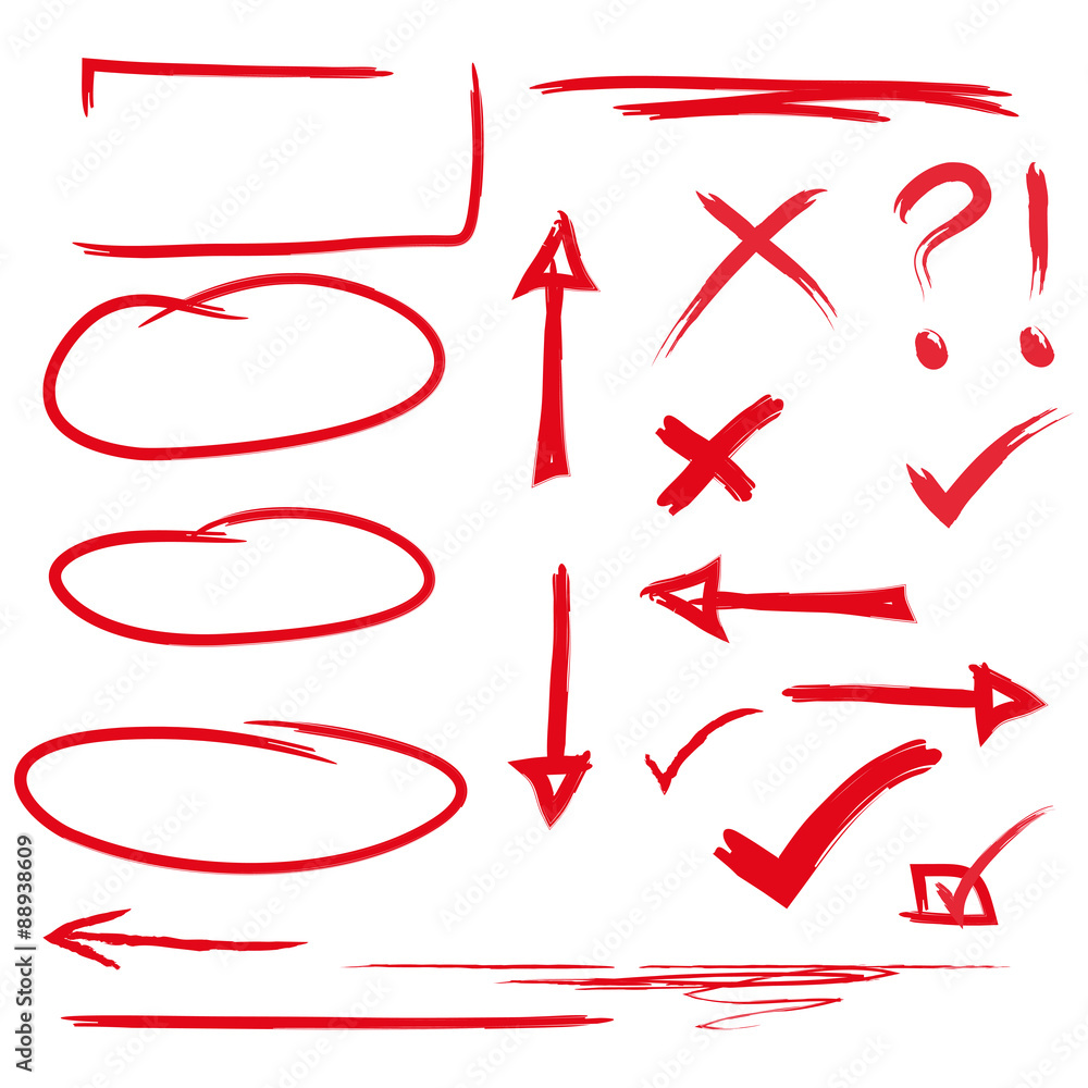 Set of Hand Drawn Arrows with Marker Set of Hand Drawn Arrows with Marker