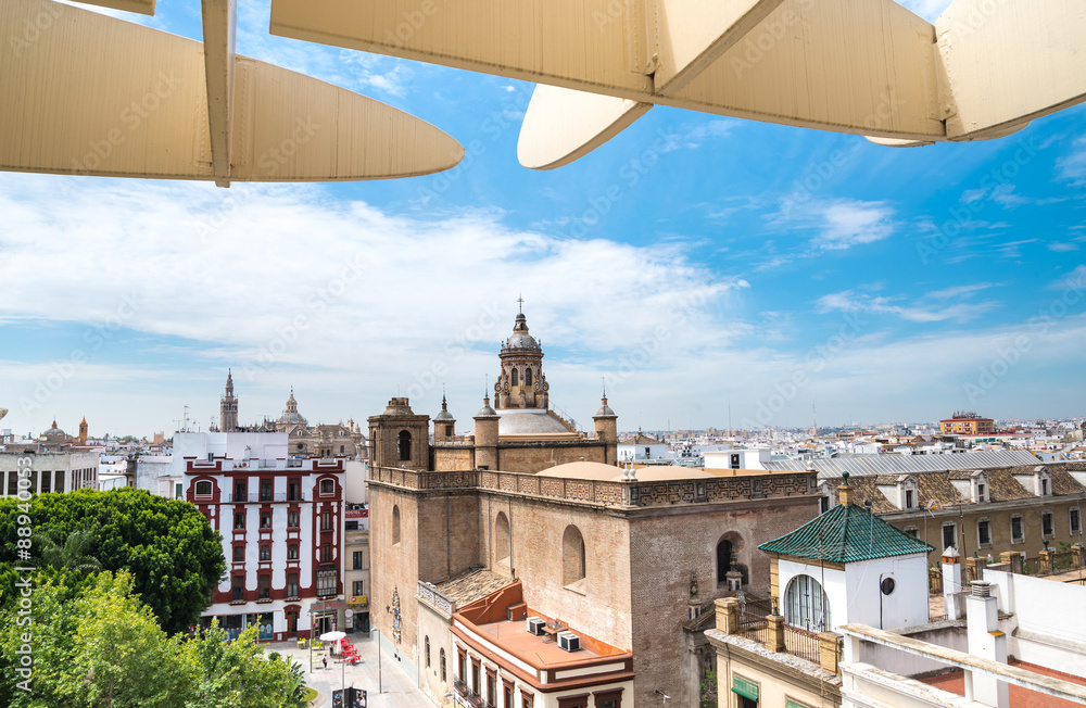 Naklejka premium Cityscape downtown of Sevilla, Spain