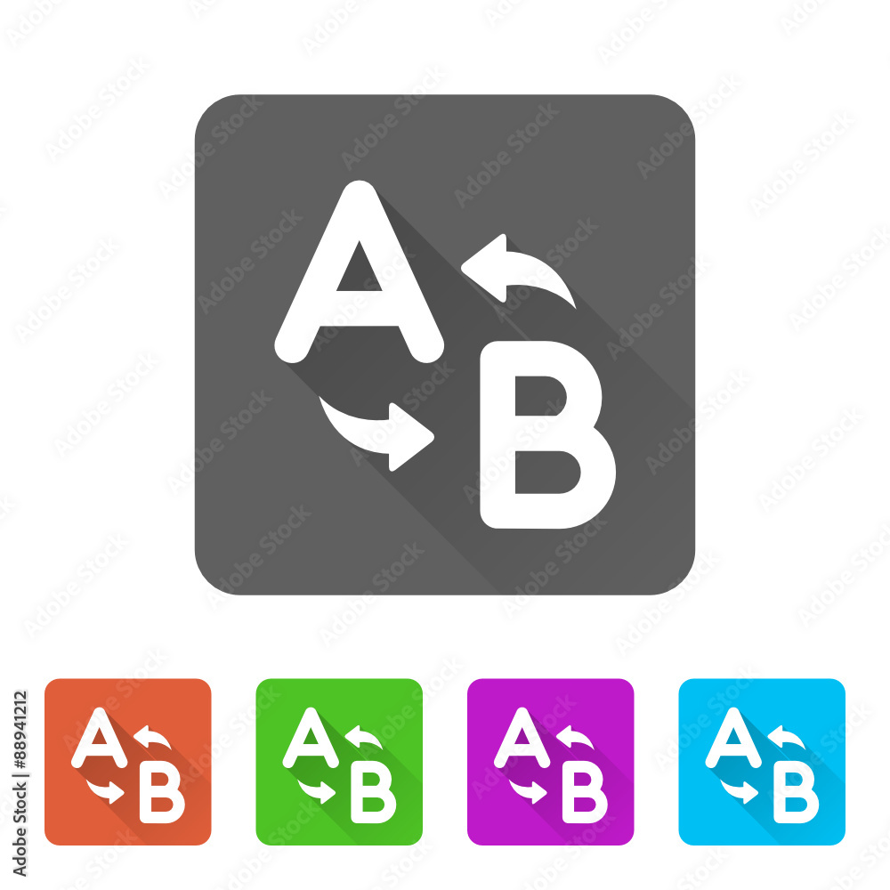 App Icon Long Shadow - 5 Colors App Icon Long Shadow - 5 Colors