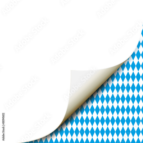 Papierecke mit Rautenhintergrund