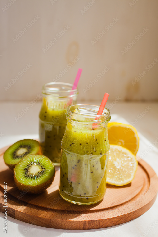 cocktail from a kiwi and a lemon cocktail from a kiwi and a lemon