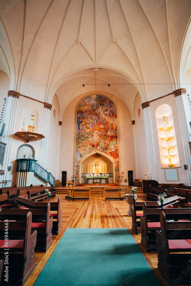 Interior Of Sofia Kyrka - Sofia Church - In Stockholm, Sweden