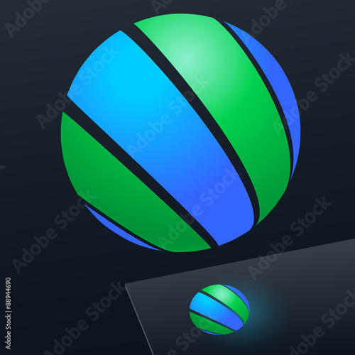 Vector colorful sign. Logotype for Business, Technology, Corporation.