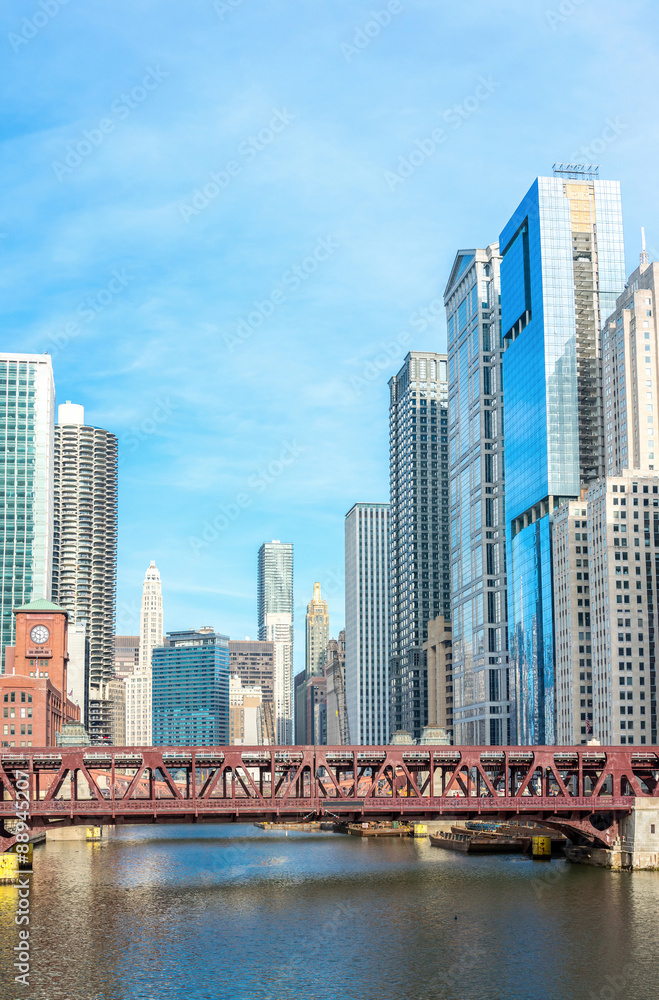 Obraz premium Chicago downtown panorama