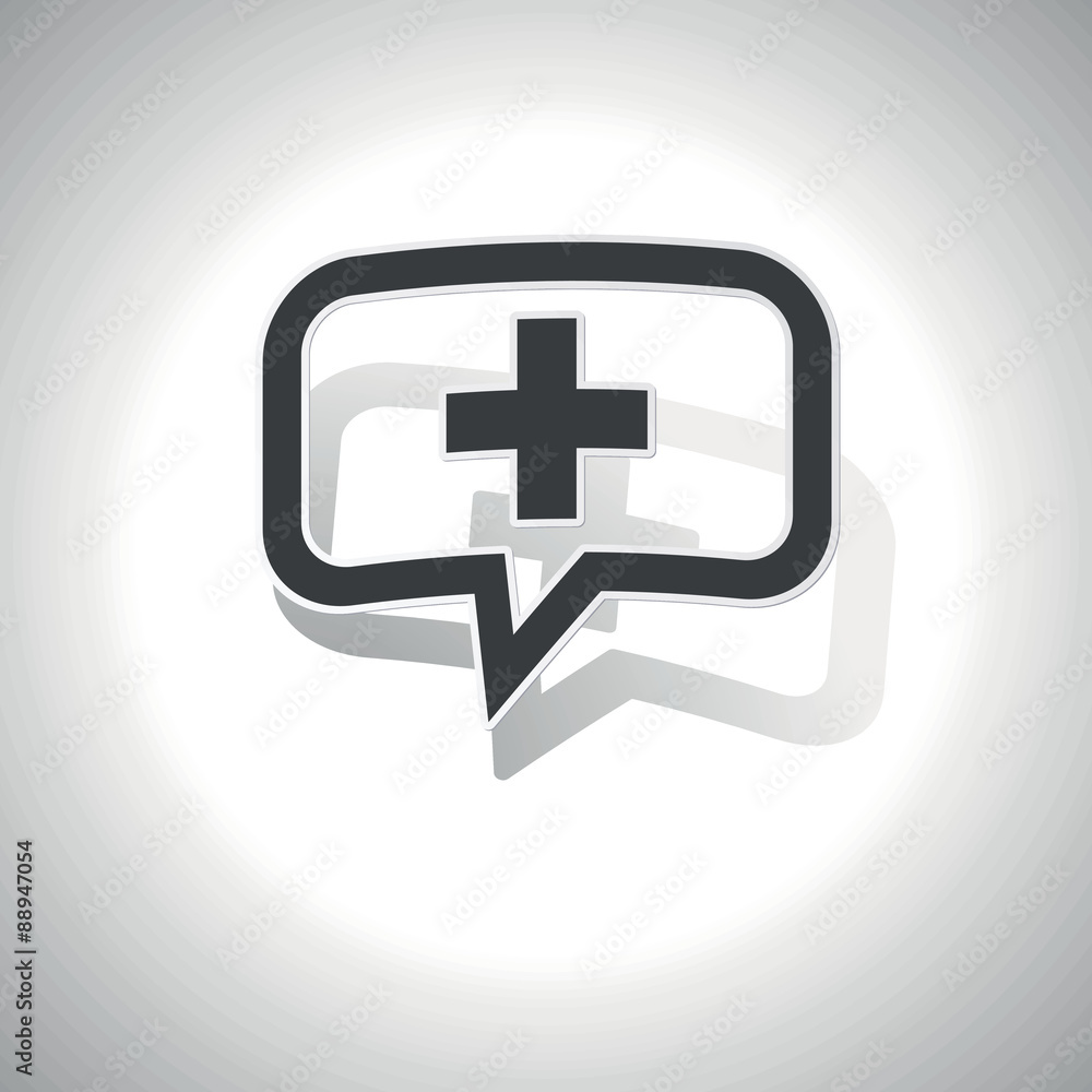 Obraz premium Curved plus message icon
