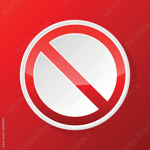 Red NO sign icon