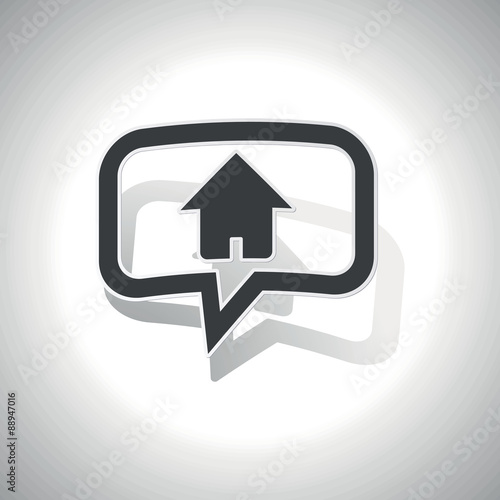 Curved home message icon