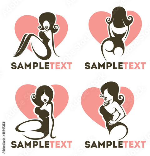 vector collection of pinup girls logo