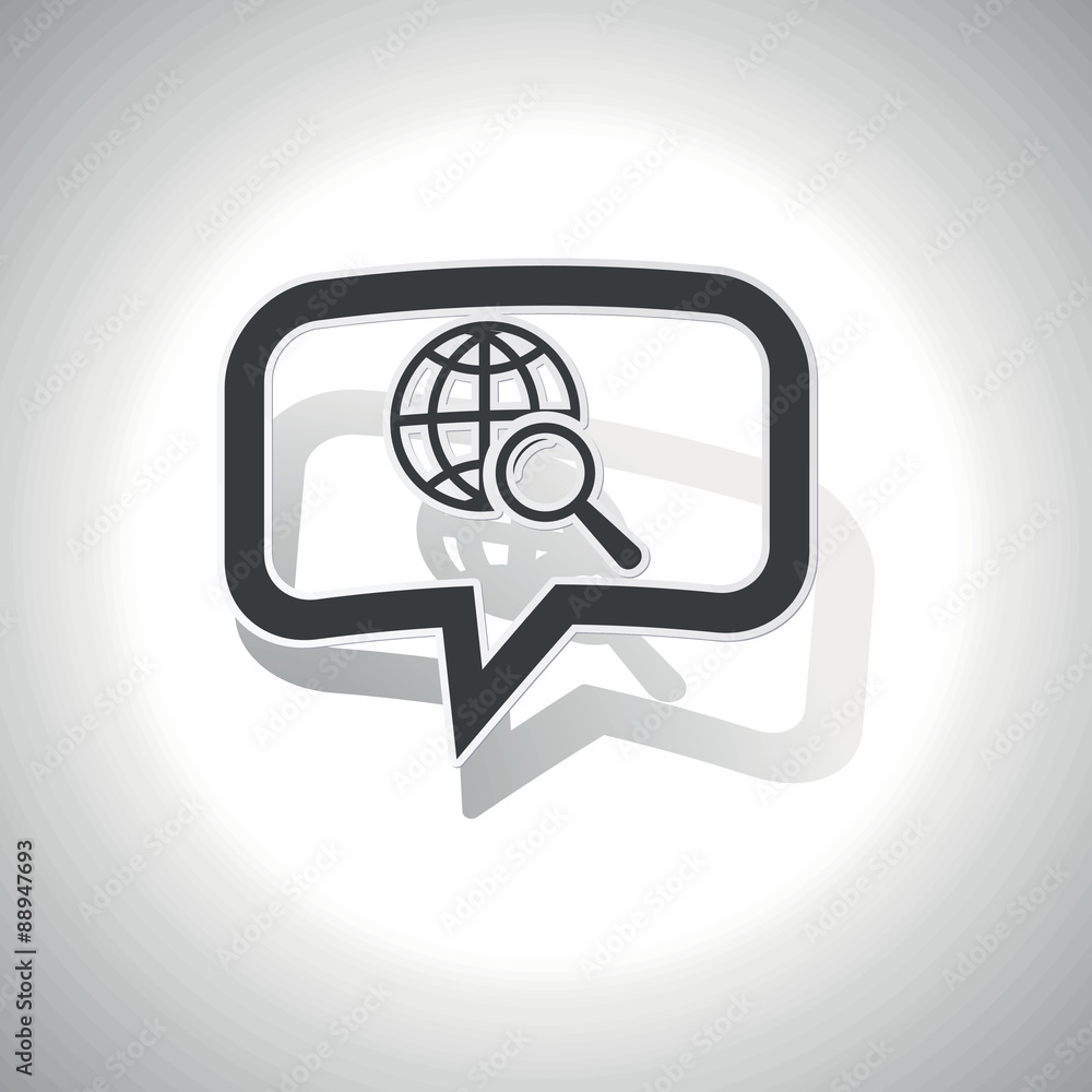 Curved global search message icon Curved global search message icon