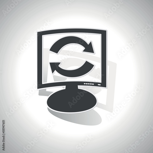 Curved exchange monitor icon