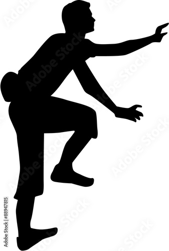 Man climbing silhouette
