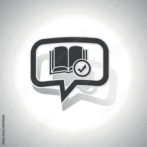 Curved select book message icon