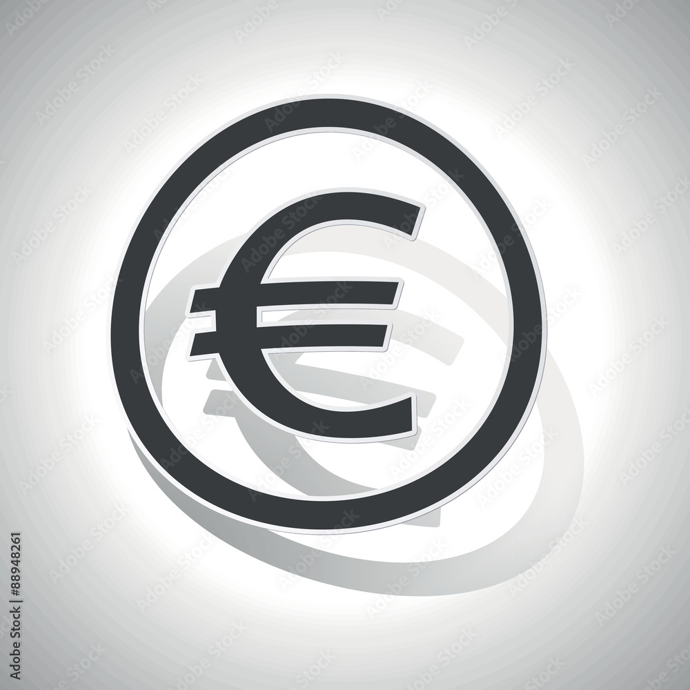 Curved euro sign icon Curved euro sign icon