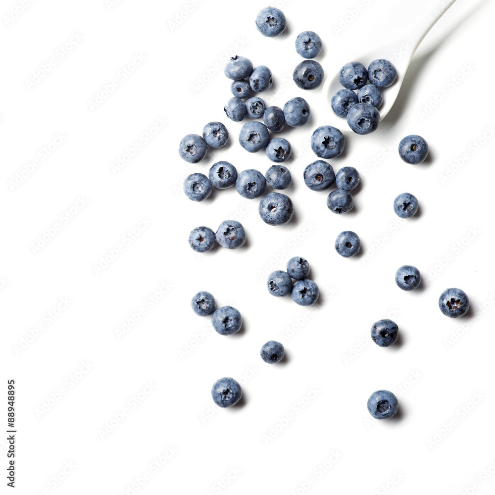 Blueberries on white background Blueberries on white background