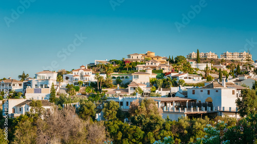 Photographie Mijas in Malaga, Andalusia, Spain. Summer Cityscape.