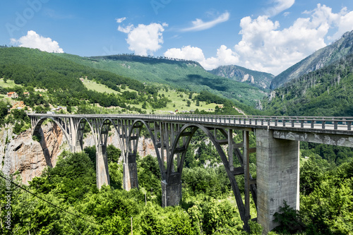 the bridge of Dzhurdzhevich over the river Tara. Montenegro photo