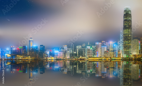 Fototapeta Naklejka Na Ścianę i Meble -  Panorama of Hong Kong and Financial district