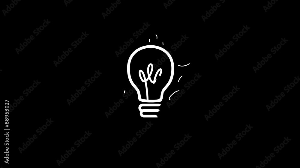 Light bulb appearing in black and white Light bulb appearing in black and white