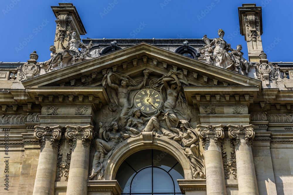 Details of Petit Palais des Champs-Elysees in Paris, France.
