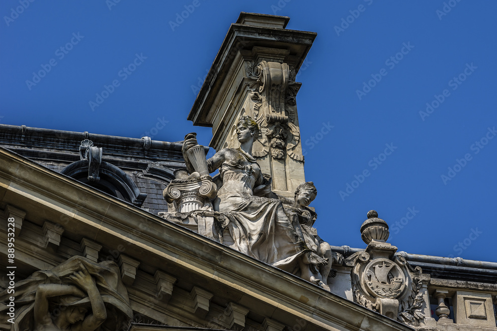 Details of Petit Palais des Champs-Elysees in Paris, France.