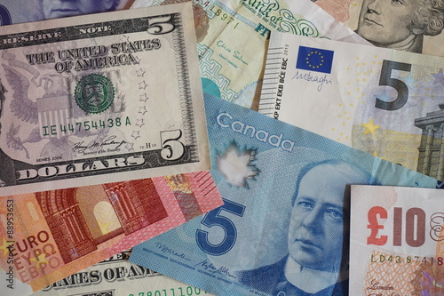 Currencies Währungen Euro Dollar Pound Sterling Banknote 8 photo