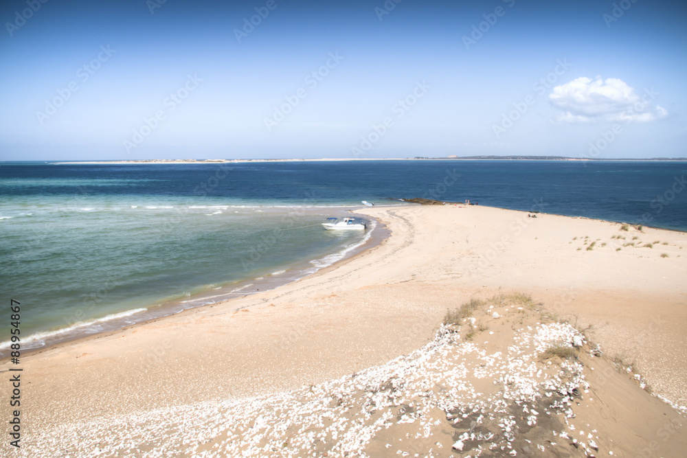 White beach on the Bazaruto Islands near Vilanculos in Mozambique