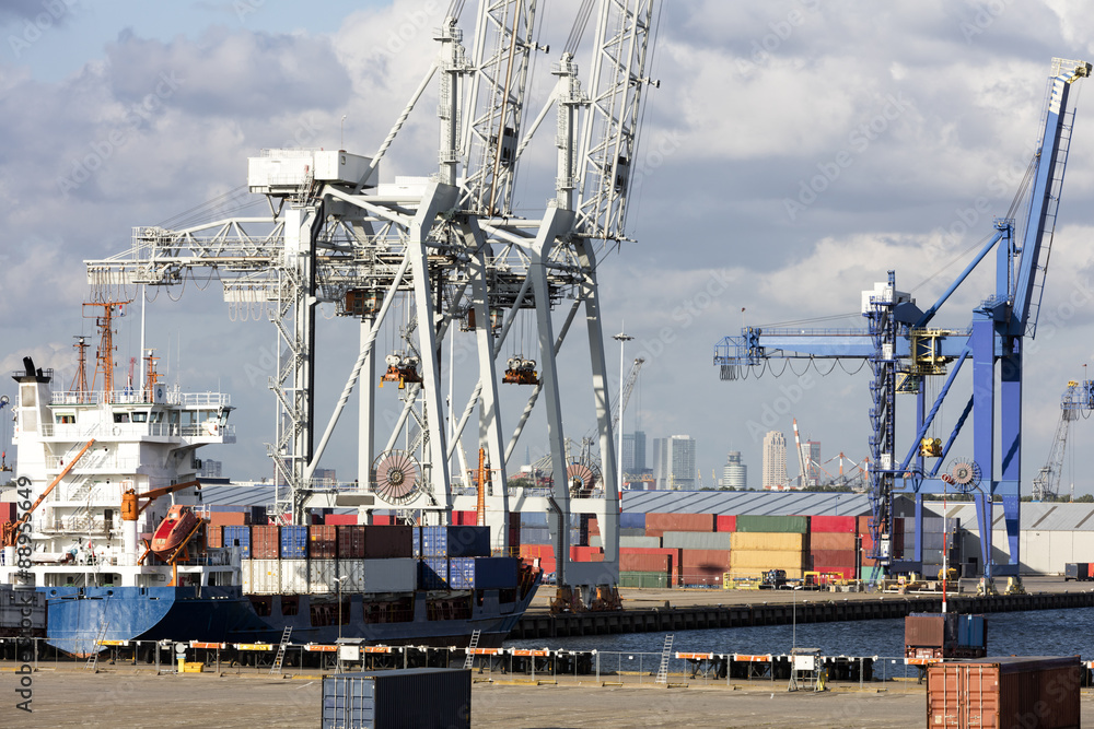 Container terminal in harbour